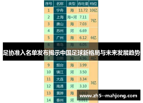 足协准入名单发布揭示中国足球新格局与未来发展趋势